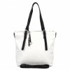 Uniwersalna Torebka Damska XL Shopper Bag firmy Hernan HB0213-1 Biała/Czarna